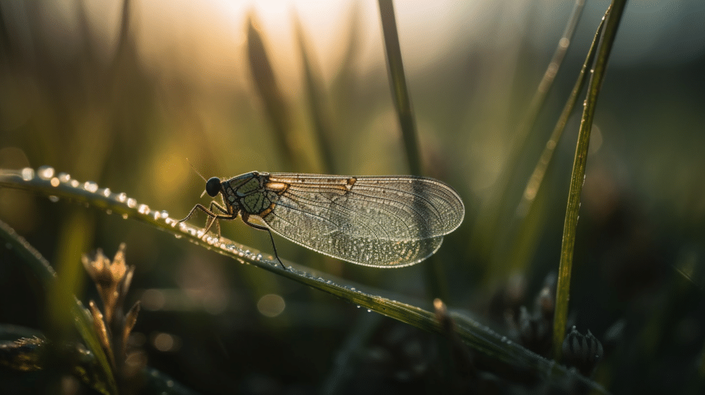 Green Lacewing on a leaf